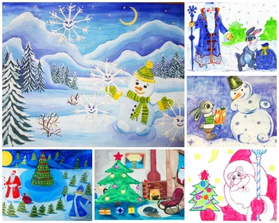 Новогодние рисунки для срисовки: простые и милые идеи 2022! |  Рождественские иллюстрации, Ремесла, Творчество