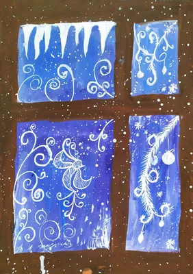 Как нарисовать зимние морозные узоры для детей на бумаге красками, гуашью  поэтапно: инструкция, фото. Узоры на окне зимой — рис… | Графические узоры,  Рисунки, Узоры