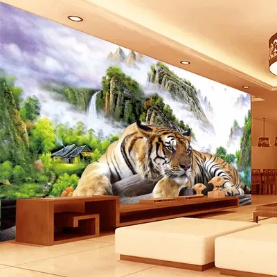 Бесплатные обои 3D тигры на iPhone и Android