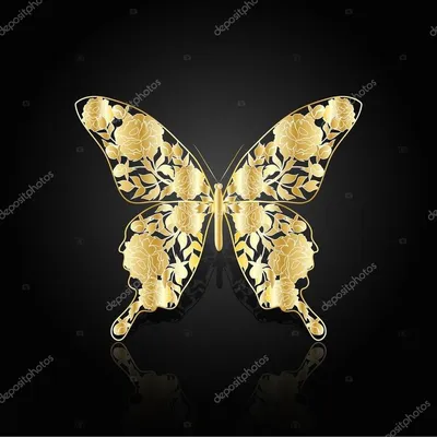 Бабочки на черном фоне обои