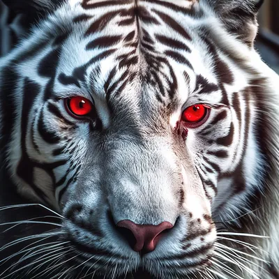 Уникальные обои с белым тигром для iPhone
