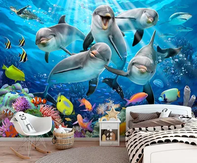 Фото дельфинов для украшения экрана телефона в формате jpg