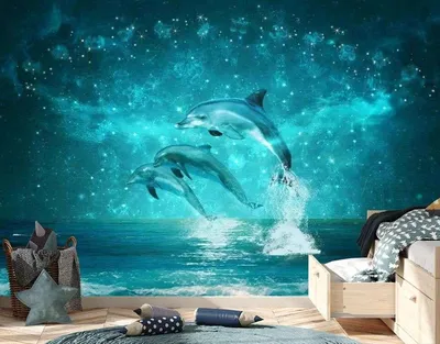 Фоновые изображения с дельфинами на телефон в формате png