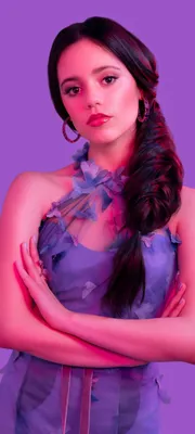 Дженна Ортега Обои 4K, Фиолетовые, Американская актриса, #9756