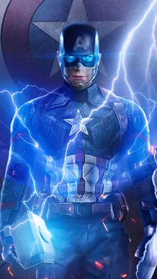Капитан Америка Обои 4К, Минимализм, Супергерои Марвел, #5794