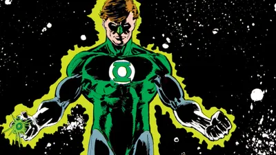 Иллюстрация DC Green Lantern, Зеленый Фонарь, Хэл Джордан HD обои | Обои Блики