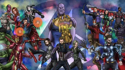 Мстители: Война бесконечности (2018) — Плакат с Таносом от CAMW1N на DeviantArt