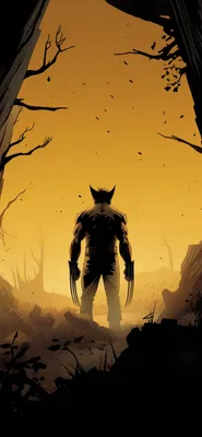 Обои Marvel Wolverine Brown — Росомаха Обои iPhone
