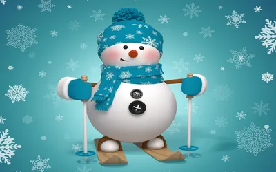 Украшенный снеговик на фото для Android