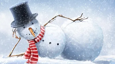 Фоновые обои с изображением снеговика: webp формат