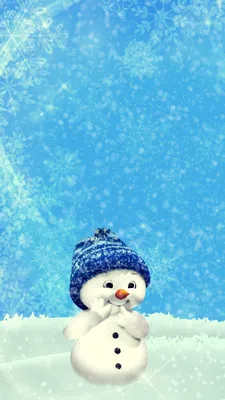 Обои для телефона с изображением снеговика: jpg формат