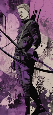 Обои Marvel Hawkeye Purple — Обои Соколиный глаз iPhone
