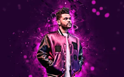 Скачать обои The Weeknd, 4k, violet neon, canadian celebrity, Abel Makkonen  Tesfaye, canadian singer, superstars, creative, fan art, The Weeknd 4K для  монитора с разрешением 3840x2400. Картинки на рабочий стол