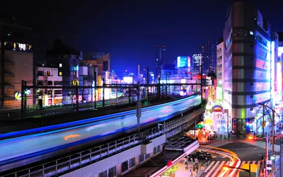 Яркие обои Токио - фото на рабочий стол в png
