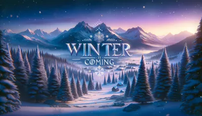 Зимний фон: Обои Winter is coming для iPhone и Android