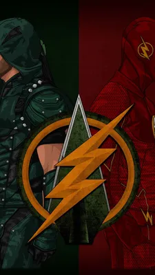 Обои «Зеленая стрела и Флэш» на WallpaperDog