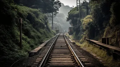 Железная дорога: панорамные обои для телефона в хорошем качестве