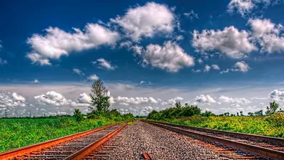 Фото железнодорожных пейзажей: обои jpg