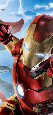 Мстители: Эра Альтрона, Железный Человек, Капитан Америка, Ху... iPhone Обои Скачать бесплатно
