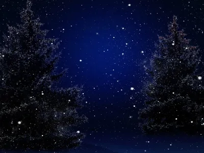 Зимняя ночь: обои для iPhone и Android (бесплатно)