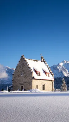 Зимний дом: Бесплатные обои в хорошем качестве (Android, iPhone, Windows)