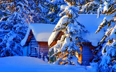 Обои Зимний дом: Выберите свой формат и размер (JPG, WebP)